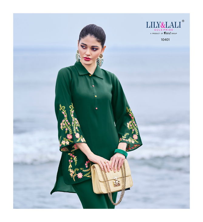 Lily And Lali Marvel Fancy Designer Wear Wholesale Kurtis With Bottom Catalog